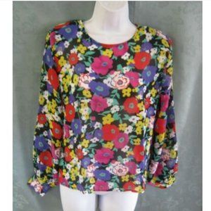 80's Bedford Fair Size 6P Collarless Blouse